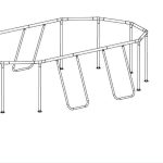 Steel Pro MAX & Power Steel 14' x 8'2" x 39.5" Above Ground Round Oval Frame Set Replacement, Gray