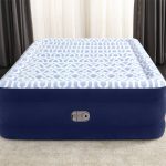 Bestway Tritech Fashion Flock Air Mattress Queen 20” with Built-in AC Pump and Antimicrobial Coating