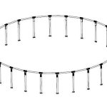 Power Steel 26' x 52" Above Ground Round Pool Frame Set Replacement, Light Gray (Footings and T-Connectors)