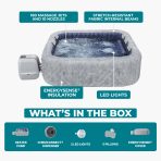 SaluSpa San Francisco Energy-Efficient Smart HydroJet Pro Inflatable Hot Tub with App Control 5-7 person - Image 5