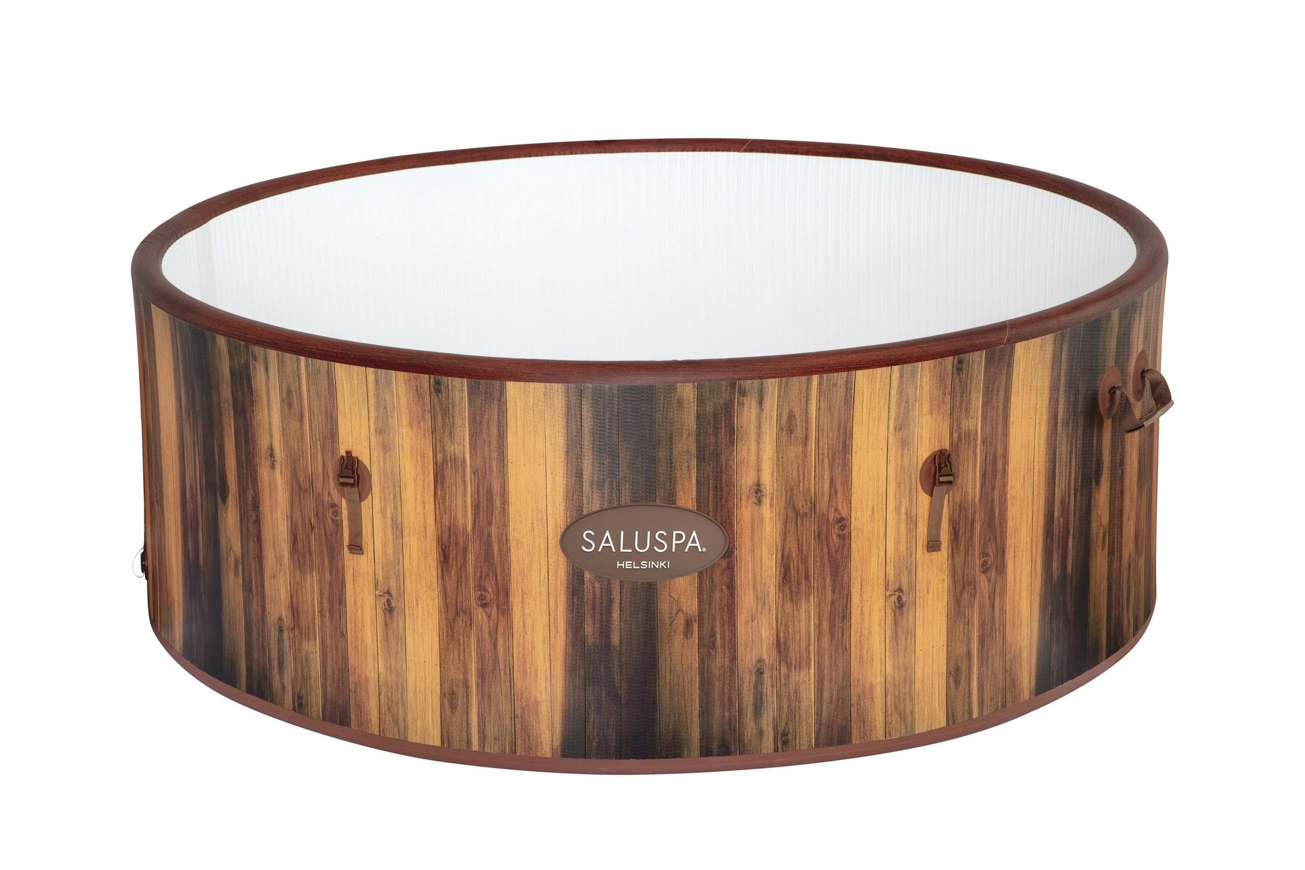 d758bc90806c30d10d834ed6d0863f2cb0073a64 SaluSpa Helsinki AirJet Hot Tub Liner Replacement, Brown Wood - Image 1