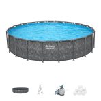 Bestway APX 365 22' x 52" Round Above Ground Pool Set - Image 9