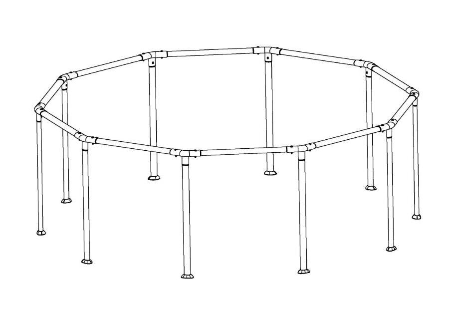 f16c4dfcaad77943749ba6b0007a00a7acdc8b9a Steel Pro MAX 10' x 30" Above Ground Round Pool Frame Set Replacement, Gray - Image 1