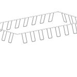 Power Steel 31'4" x 16' x 52" Above Ground Rectangular Pool Half Frame Set Replacement, Silver