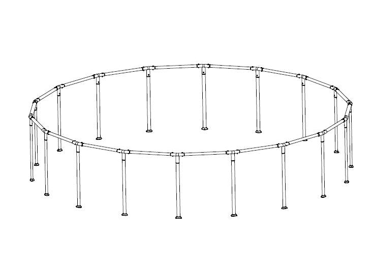 imcbembgdm7syidqz8dg Coleman Power Steel 18' x 48" Above Ground Round Pool Frame Set Replacement, Brown (Top Rails and Vertical Legs) - Image 1