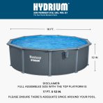 Bestway Hydrium 16' x 52" Round Steel Wall Above Ground Pool Set - Image 3