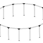 Power Steel and Steel Pro MAX 16' x 48" Above Ground Round Pool Frame Set Replacement, Dark Gray (Top Rail and Vertical Legs)