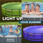 Bestway Steel Pro MAX 15' x 42" Round Above Ground Pool Set with LED Light - Image 8