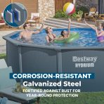 Bestway Hydrium 16' x 52" Round Steel Wall Above Ground Pool Set - Image 5