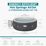 SaluSpa Hot Springs Energy-Efficient AirJet 2-4 Person Inflatable Hot Tub - Image 2
