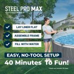 Bestway Steel Pro MAX 15' x 42" Round Above Ground Pool Set with LED Light - Image 10