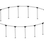 18' x 48" Above Ground Round Pool Frame Set Replacement, Charcoal Gray (Top Rails and Vertical Legs)