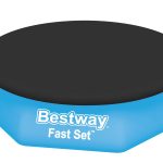 Bestway Fast Set Round Pool Cover for 8' Inflatable Ring Above Ground Pools