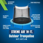 Bestway Xtreme Air 10 ft Outdoor Trampoline for Kids & Adults, No-Gap Enclosure, Foam-Padded Poles - Image 3