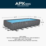 Bestway APX 365 24' x 12' x 52" Rectangle Above Ground Pool Set