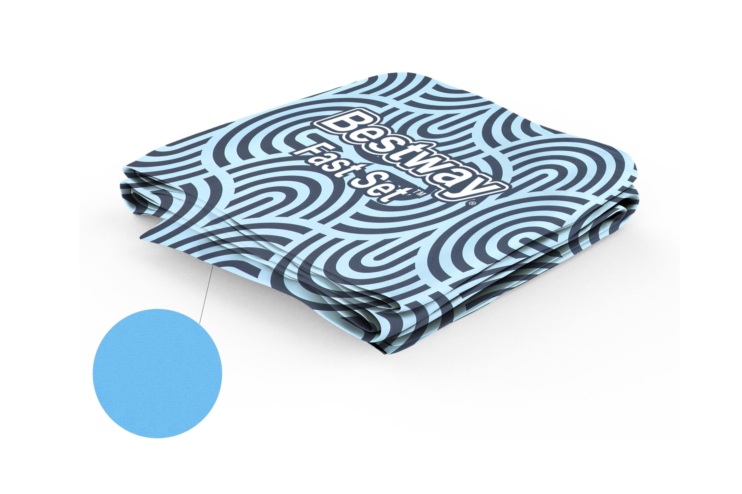 uvbiz8912e4dam915bkz Fast Set 13' x 33" Round Above Ground Pool Liner Replacement, Geometric Pattern - Image 1
