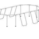 Coleman Power Steel 16' x 10' x 48" Oval Above Ground Pool Frame Set Replacement, Light Gray