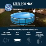 Bestway Steel Pro MAX 15' x 42" Round Above Ground Pool Set with LED Light - Image 4