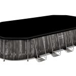 Power Steel Platinum Series 22' x 12' x 48" Oval Above Ground Pool Liner Replacement, Gray
