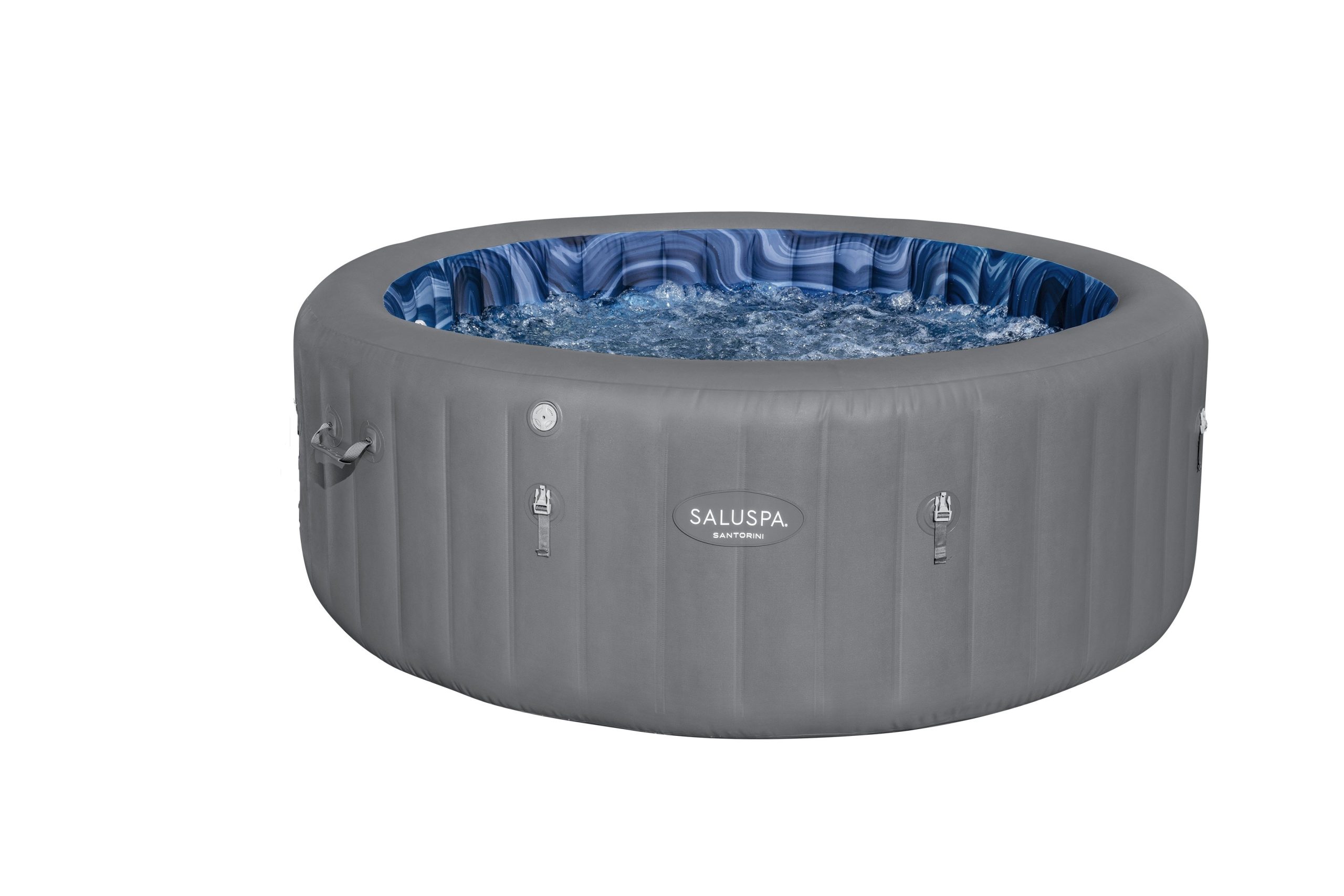 z9nmbsik9jzl6nbhycia SaluSpa 85" x 31.5" Santorini HydroJet Pro Hot Tub Liner Replacement, Gray - Image 1